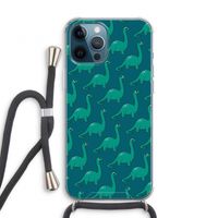 Diplodocus: iPhone 12 Pro Transparant Hoesje met koord