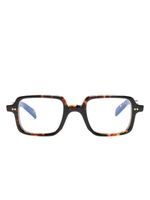 Cutler & Gross lunettes de vue carrées à effet écailles de tortue - Marron