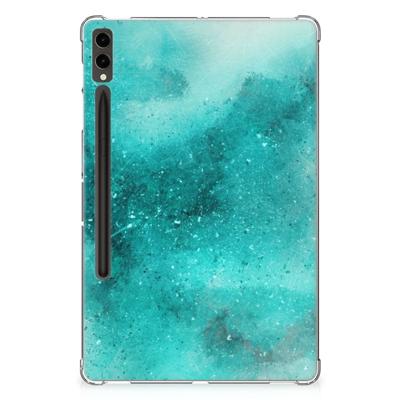 Tablethoes Samsung Galaxy Tab S9 Plus Painting Blue