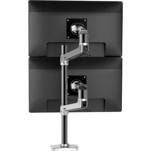 LX Dual Stacking Arm met hoog statief Monitorarm