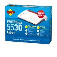 AVM FRITZ!Box 5530 Fibre AON draadloze router Gigabit Ethernet Dual-band (2.4 GHz / 5 GHz) Wit - thumbnail