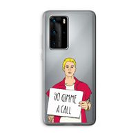 Gimme a call: Huawei P40 Pro Transparant Hoesje