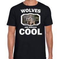 Dieren wolf t-shirt zwart heren - wolfs are cool shirt