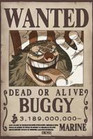 Poster One Piece - Wanted Buggy Wano 38x52cm