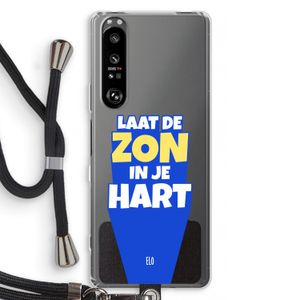 Laat de zon in je hart: Sony Xperia 1 III Transparant Hoesje met koord