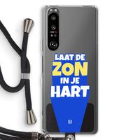 Laat de zon in je hart: Sony Xperia 1 III Transparant Hoesje met koord