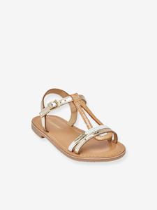 Leren kindersandalen Bada LES TROPEZIENNES® PAR M. BELARBI goudbeige