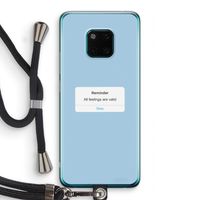 Reminder: Huawei Mate 20 Pro Transparant Hoesje met koord