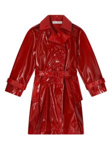 Dolce & Gabbana Kids trench ceinturé à boutonnière croisée - Rouge