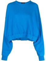 R13 cropped cotton sweatshirt - Blauw - thumbnail