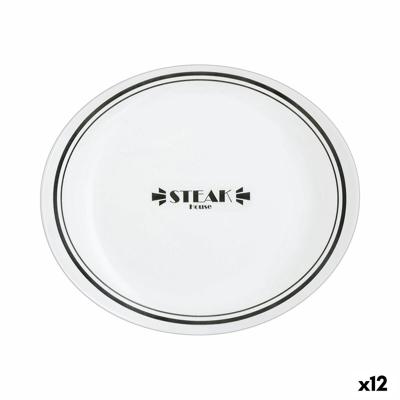 Dinerbord Luminarc Friends Time Bistr Wit/Zwart Glas Ø 30 cm Vlees (12 Stuks)