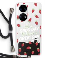 Don't forget to have a great day: Huawei P50 Transparant Hoesje met koord
