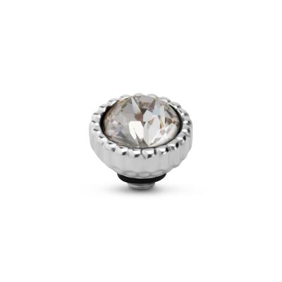 Melano Twisted Bali Petite Steentje Crystal | Zilver
