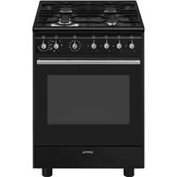 SMEG CX61GMBLNLK Classici Esthetisch Fornuis met Gas Kookplaat - 60 x 60 cm - Zwart