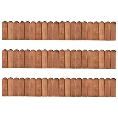 Gazonranden 3 st 120 cm geïmpregneerd grenenhout