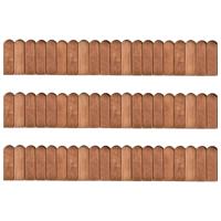 Gazonranden 3 st 120 cm geïmpregneerd grenenhout