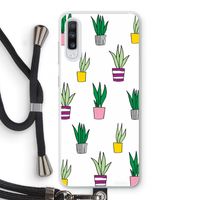 Sanseveria: Samsung Galaxy A70 Transparant Hoesje met koord
