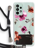 Geschilderde bloemen: Samsung Galaxy A52s 5G Transparant Hoesje met koord