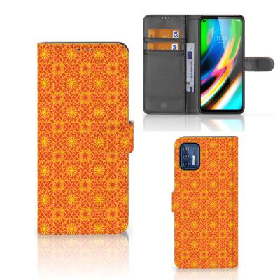Motorola Moto G9 Plus | Telefoon Hoesje | Batik Oranje