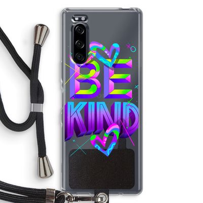 Be Kind: Sony Xperia 5 Transparant Hoesje met koord