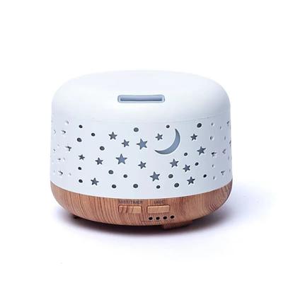 Eigen merk Aroma diffuser Nebula rond wit / houtmotief