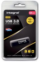 Integral 64GB USB3.0 DRIVE NEON BLACK UP TO R-100 W-30 MBS USB flash drive USB Type-A 3.2 Gen 1 (3.1 Gen 1) Zwart - thumbnail