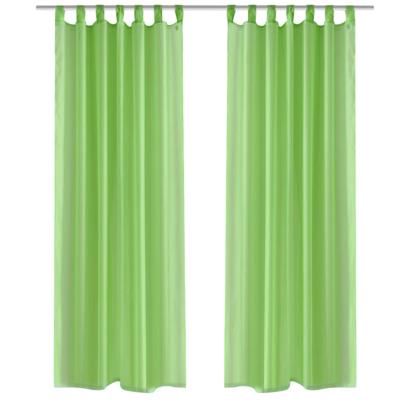 VidaXL Gordijn appelgroen 140x175 cm (2 stuks)