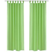 VidaXL Gordijn appelgroen 140x175 cm (2 stuks) VidaXL Gordijn appelgroen 140x175 cm (2 stuks)