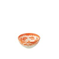 J-Line Bowl Granada High Ceramic White|Orange Small