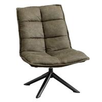 Leen Bakker - Fauteuil Clayton - Stof - Groen - 81x70x99 Cm