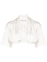 Alexander Wang haut crop à design drapé - Blanc