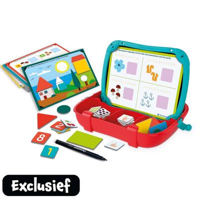 Clementoni koffer met magnetische cijfers en vormen