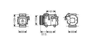 COMPRESSOR FIESTA VI 1.4/1.6TDCi 08- 1800K451