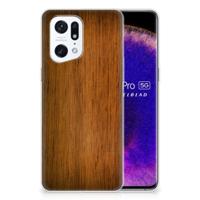 OPPO Find X5 Pro | Bumper Hoesje | Donker Hout