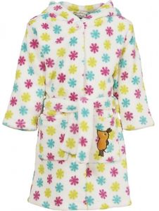 Playshoes badjas Muis meisjes fleece wit/roze/mint maat 134/140
