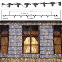 Hoofdkabel zwart 500cm 5 aftakkingen voor Pro System Modular feestverlichting