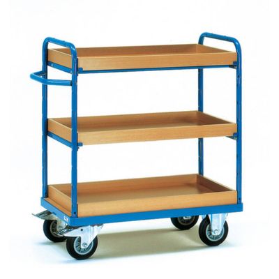 Fetra Hauptartikel 8120 Etagewagen Afleider Staal Poedercoating Laadvermogen (max.): 400 kg Stralend blauw (RAL 5007) Fetra Hauptartikel 8120 Etagewagen Afleider Staal Poedercoating Laadvermogen (max.): 400 kg Stralend blauw (RAL 5007)