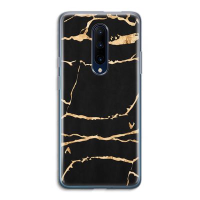 Gouden marmer: OnePlus 7 Pro Transparant Hoesje