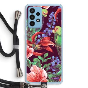 Papegaaien: Samsung Galaxy A52 Transparant Hoesje met koord