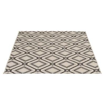 Binnen/buitenvloerkleed Jersey - zwart/wit - 155x230 cm