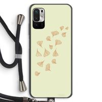 Falling Leaves: Xiaomi Redmi Note 10 5G Transparant Hoesje met koord Falling Leaves: Xiaomi Redmi Note 10 5G Transparant Hoesje met koord