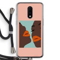 Orange lips: OnePlus 7 Transparant Hoesje met koord
