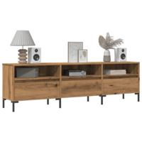 Tv-meubel 150x30x44,5 cm bewerkt hout artisanaal eikenkleur