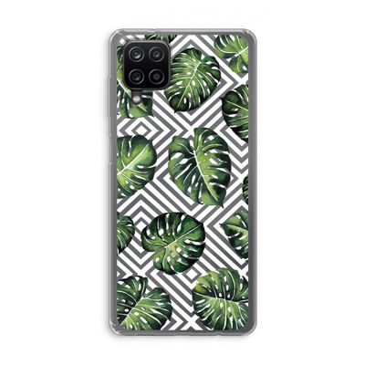 Geometrische jungle: Samsung Galaxy A12 Transparant Hoesje