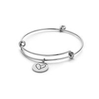 CO88 Collection Beloved 8CB 90233 Stalen Armband met Hangers - Hart en Mom - One-size - Zilverkleurig - thumbnail