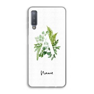 Green Brush: Samsung Galaxy A7 (2018) Transparant Hoesje