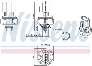 Nissens Airco hogedrukschakelaar 301077