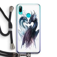 Yin Yang Dragons: Huawei P Smart (2019) Transparant Hoesje met koord