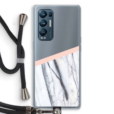 A touch of peach: Oppo Find X3 Neo Transparant Hoesje met koord