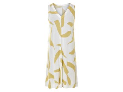 esmara Dames jurk van linnenmix (patroon/wit, S (36/38))